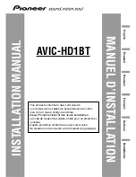 Preview for 1 page of Pioneer AVIC-HD1BT Installation Manual