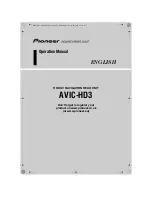 Pioneer AVIC-HD3 Operation Manual preview