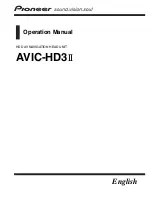 Preview for 1 page of Pioneer AVIC-HD3II Operation Manual