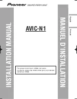 Preview for 1 page of Pioneer AVIC N1 - Navigation System With DVD player Installation Manual