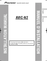 Preview for 1 page of Pioneer AVIC N2 - Navigation System With DVD player Installation Manual