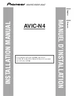 Preview for 1 page of Pioneer AVIC N4 - Navigation System With DVD player Installation Manual