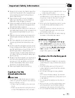 Preview for 15 page of Pioneer AVIC-U310BT Important Information Manual