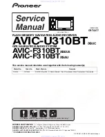 Preview for 1 page of Pioneer AVIC-U310BT Service Manual