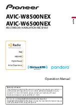 Pioneer AVIC-W6500NEX Operation Manual preview