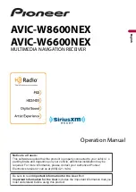 Pioneer AVIC-W6600NEX Operation Manual preview