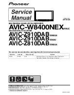 Preview for 1 page of Pioneer AVIC-W8400NEX/XNUC Service Manual