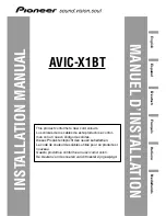 Preview for 1 page of Pioneer AVIC-X1BT Installation Manual