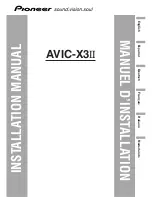 Preview for 1 page of Pioneer AVIC-X3II Installation Manual