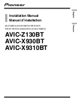 Pioneer AVIC-X930BT Installation Manual предпросмотр