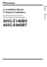 Preview for 1 page of Pioneer AVIC-X940BT Installation Manual