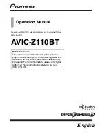 Preview for 1 page of Pioneer AVIC Z1 - CD-SR1 Steering Wheel Remote Operation Manual