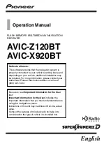 Preview for 1 page of Pioneer AVIC Z120BT Operation Manual