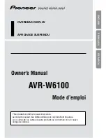 Preview for 1 page of Pioneer AVR-W6100 UC Owner'S Manual