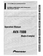 Pioneer AVX-7000 Operation Manual preview