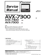 Pioneer AVX-7300/ES Service Manual preview