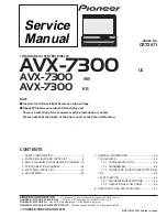 Preview for 1 page of Pioneer AVX-7300/ES Service Manual