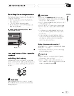 Предварительный просмотр 5 страницы Pioneer AVX-P7650TV Operation Manual