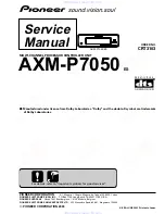 Preview for 1 page of Pioneer AXM-P7050 Service Manual