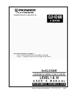 Pioneer BARCODE CLD-V2400 Programmer'S Reference Manual preview
