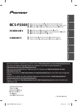 Pioneer BCS-FS505 Operating Instructions Manual предпросмотр