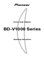 Preview for 1 page of Pioneer BD-V1000 Series Operating Instructions Manual