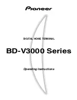 Pioneer BD-V3000 Series Operating Instructions Manual preview