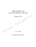 Preview for 1 page of Pioneer BDC-203 Command Reference Manual