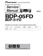 Pioneer BDP-05FD - Elite Blu-Ray Disc Player Service Manual preview