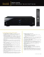 Pioneer BDP-05FD - Elite Blu-Ray Disc Player Specifications предпросмотр