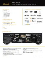 Preview for 2 page of Pioneer BDP-05FD - Elite Blu-Ray Disc Player Specifications