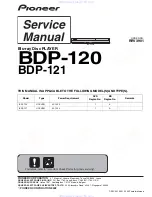 Preview for 1 page of Pioneer BDP-121 Service Manual