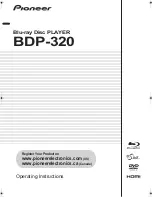 Pioneer BDP 320 - Blu-Ray Disc Player Operating Instructions Manual preview