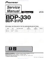 Preview for 1 page of Pioneer BDP-330 Service Manual