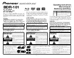 Pioneer BDR-101 Operating Instructions Manual preview