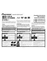 Preview for 1 page of Pioneer BDR-101A Operating Instructions Manual