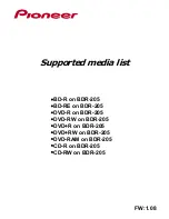 Preview for 1 page of Pioneer BDR-205 - BD-RE Drive - Serial ATA Manual