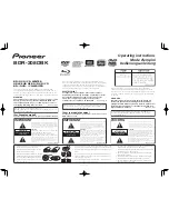 Preview for 1 page of Pioneer BDR-208DBK Operating Instructions Manual