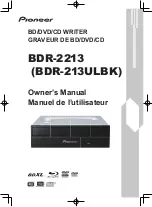 Preview for 1 page of Pioneer BDR-213ULBK Owner'S Manual