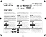 Pioneer BDR-S12UHT Operating Instructions Manual preview