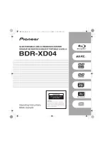 Pioneer BDR-XD04 Operating Instructions Manual preview