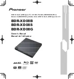 Pioneer BDR-XD08B Owner'S Manual preview