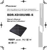 Pioneer BDR-XD08UMB-S Owner'S Manual preview