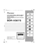 Pioneer BDR-XS07S Operating Instructions Manual preview