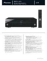 Preview for 1 page of Pioneer BonusView BDP-LX71 Specifications