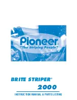 Предварительный просмотр 1 страницы Pioneer Brite Striper 2000 Instruction Manual & Parts List