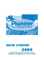 Pioneer Brite Striper 2000 Instruction Manual & Parts List предпросмотр