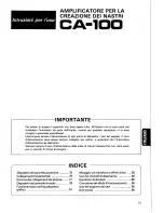 Preview for 73 page of Pioneer CA-100 Operating Instructions Manual