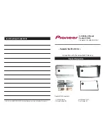 Предварительный просмотр 1 страницы Pioneer CA-HM-SUZ.002 Installation Manual