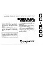 Preview for 1 page of Pioneer CD-1000 Owner'S Manual